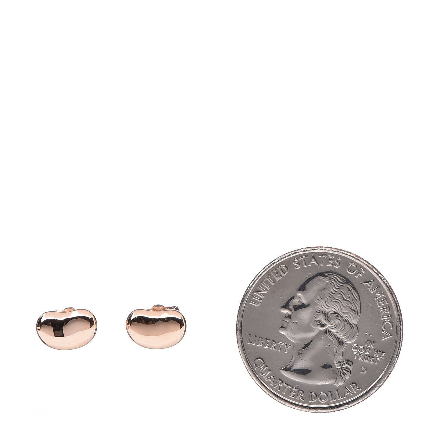 18K Rose Gold 5mm Elsa Peretti Bean Earrings
