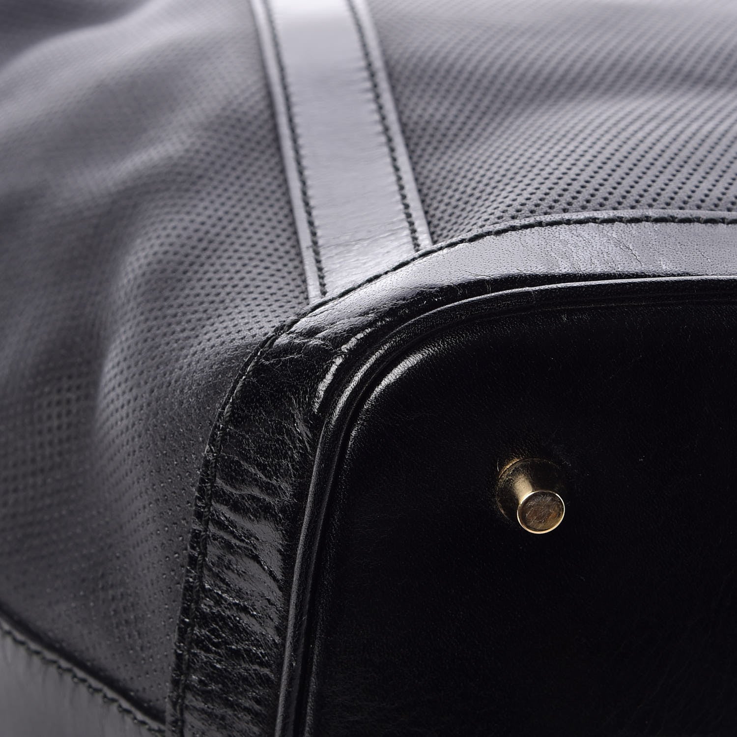 Burberry Calfskin Perforated Ellers Satchel Black 14 of 14