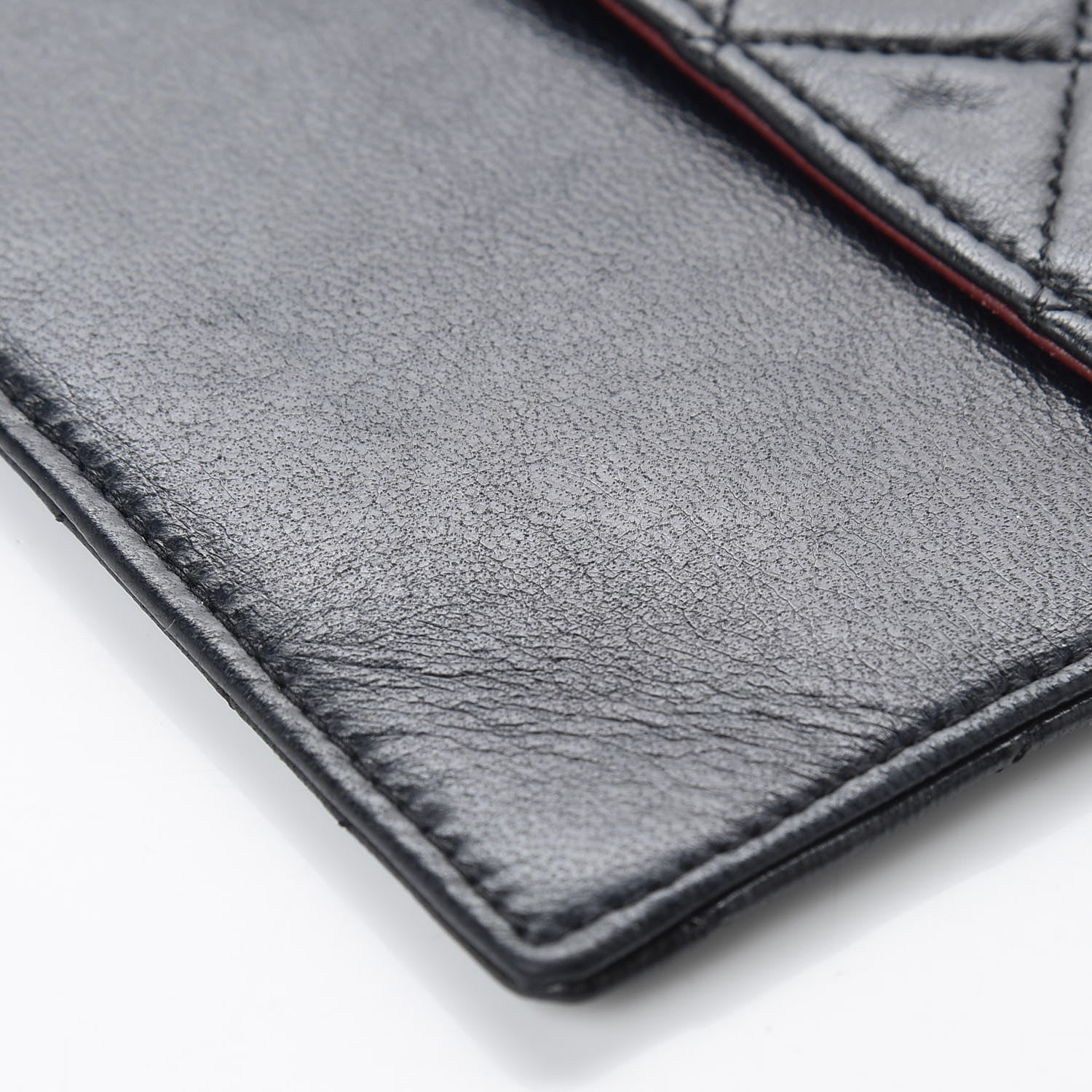 Chanel Lambskin Quilted Flap Wallet Black 5 of 6