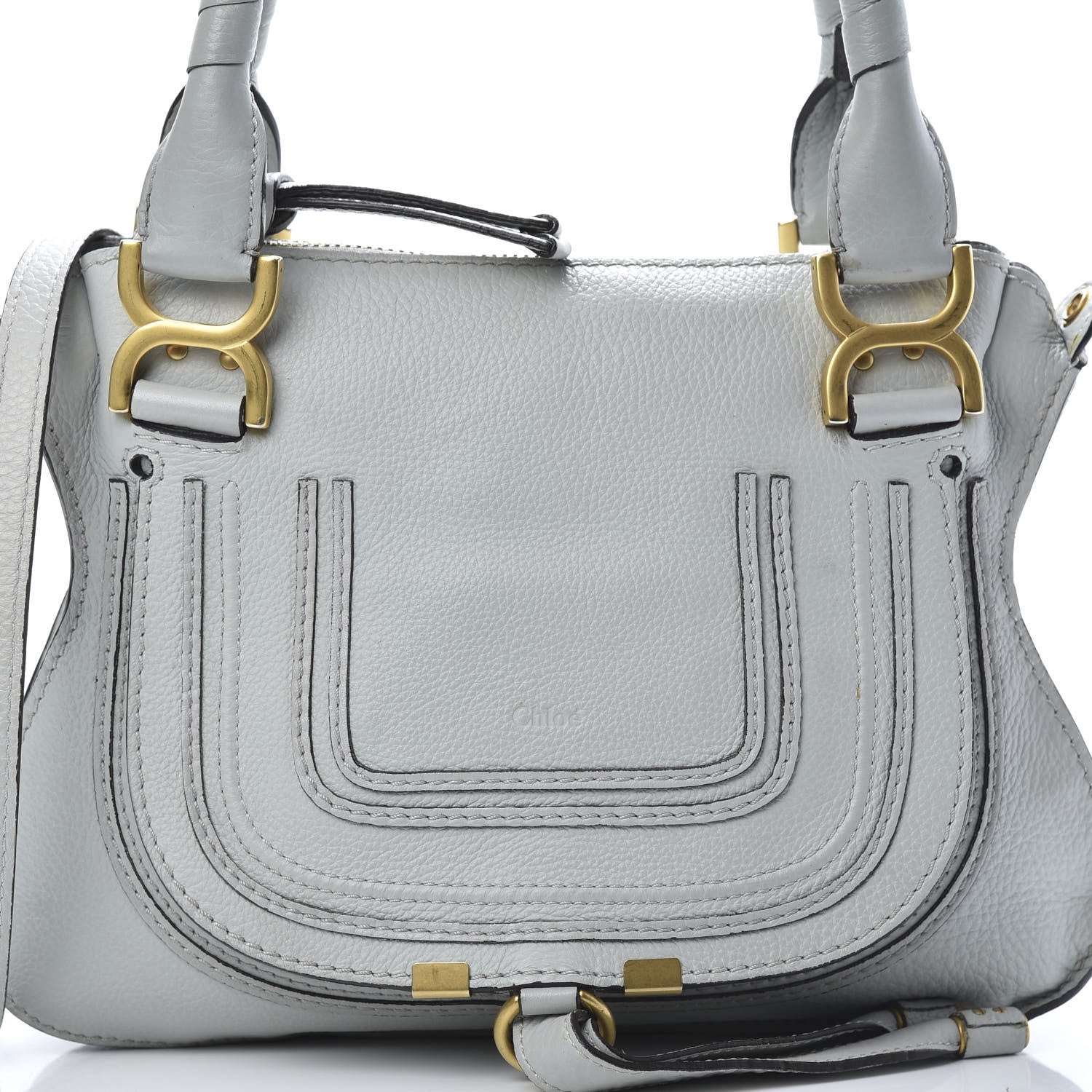 Chloe Calfskin Small Marcie Satchel Airy Grey 9 of 14