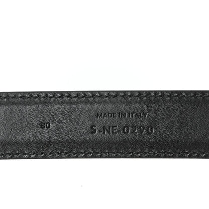 Celine Box Calfskin Medium 25mm Triomphe Belt 80 32 Black 4 of 6