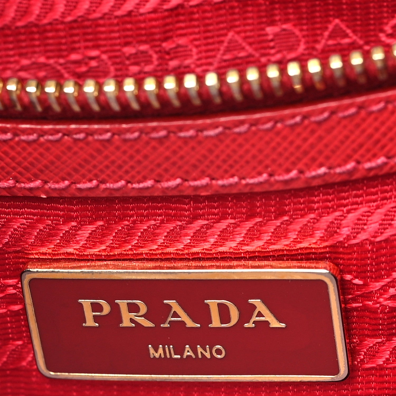 Prada Saffiano Small Galleria Double Zip Tote Fuoco 6 of 15