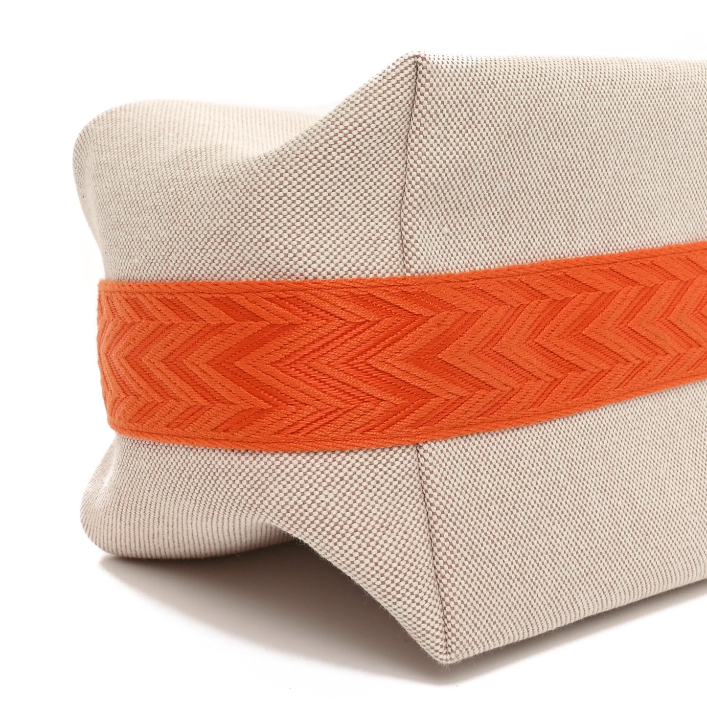 Canvas Large Bride-A-Brac Pouch Natural Orange