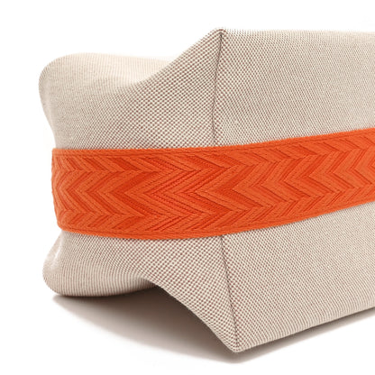 Hermes Canvas Large Bride-A-Brac Pouch Natural Orange 8 of 9