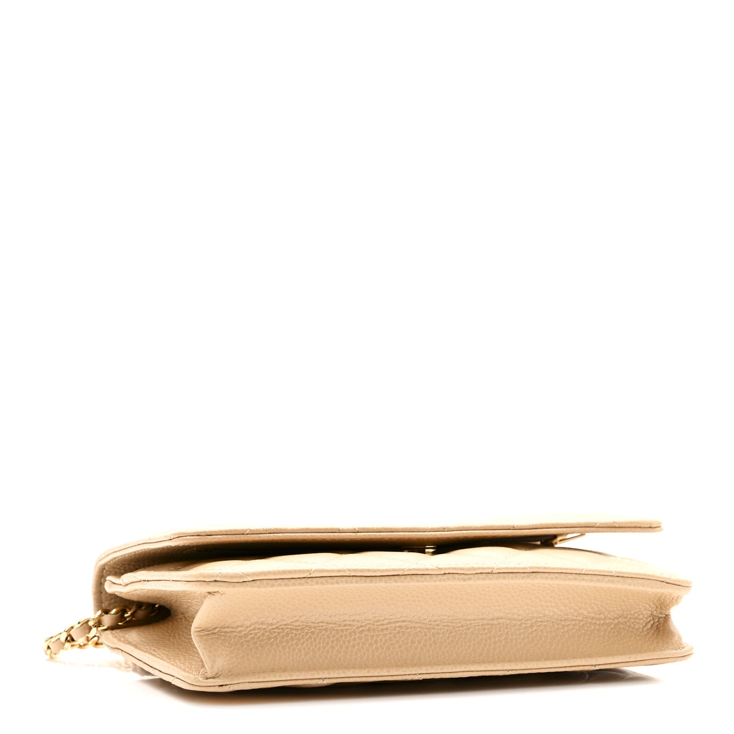 Chanel Caviar Quilted Wallet on Chain WOC Beige 4 of 12