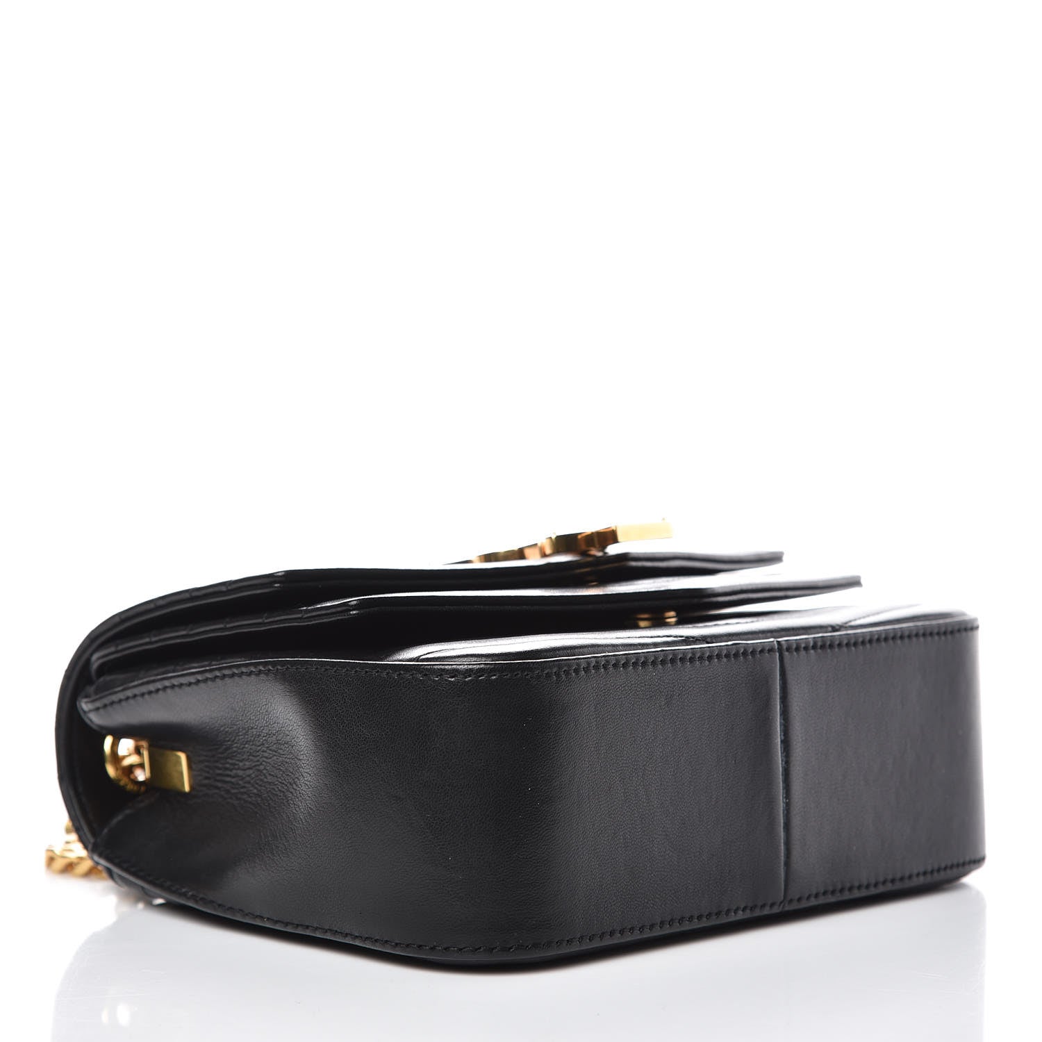 Saint Laurent Lambskin Matelasse Chevron Monogram Small Sulpice Bag Black 4 of 9