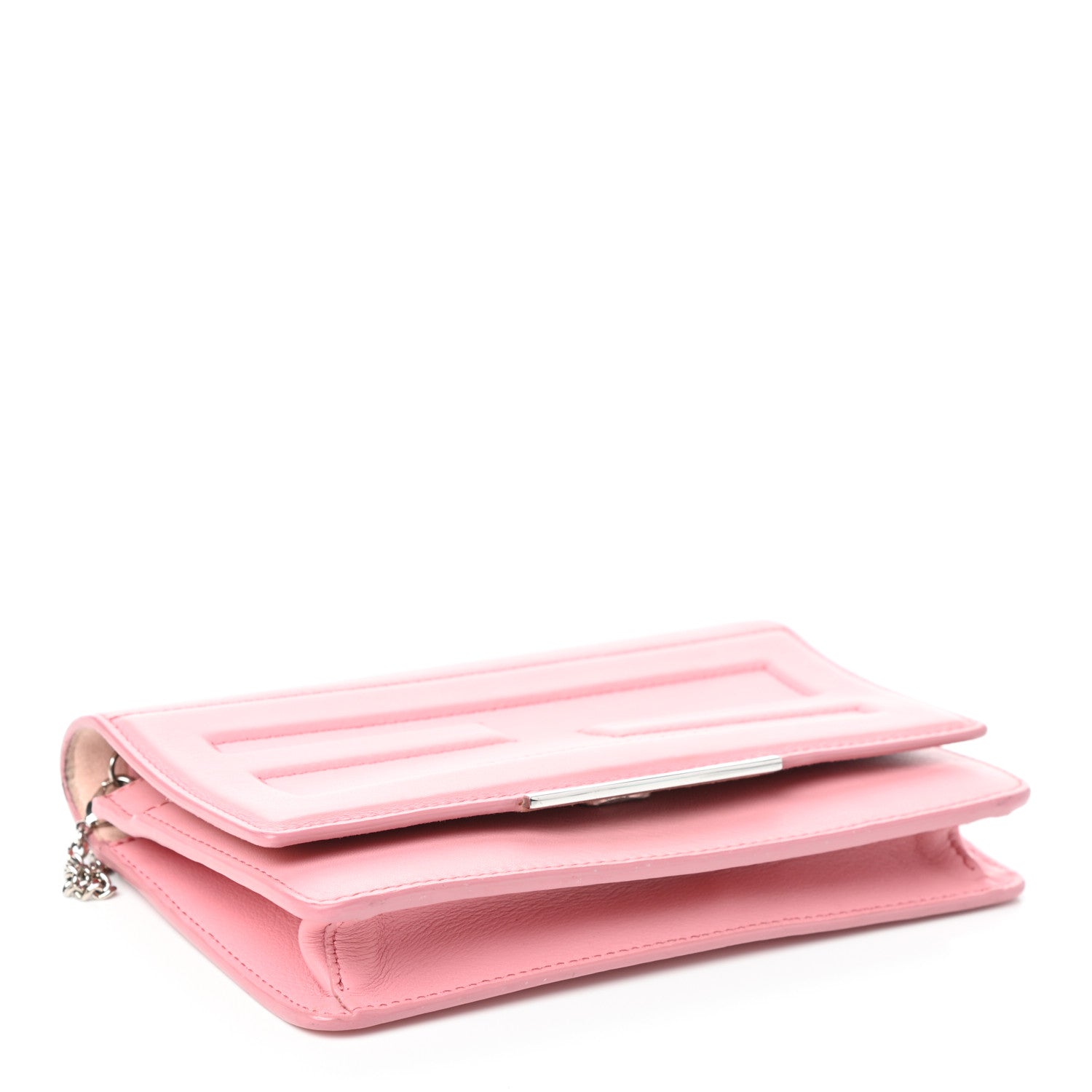 Fendi Vitello Flamingo Tube Wallet on Chain Pink 4 of 9