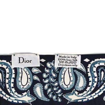 Christian Dior Silk Mitzah Scarf Blue White 3 of 3