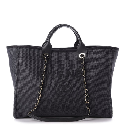 Chanel Mixed Fibers Calfskin Medium Deauville Tote Black 1 of 10