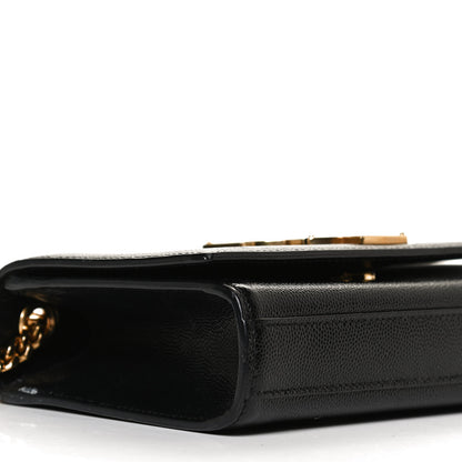 Saint Laurent Grain De Poudre Small Monogram Kate Satchel Black 10 of 14