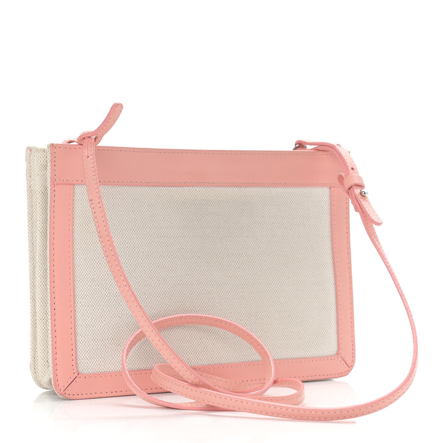 Balenciaga Cotton Canvas Pochette Crossbody Bag Rose Flamingo 3 of 10