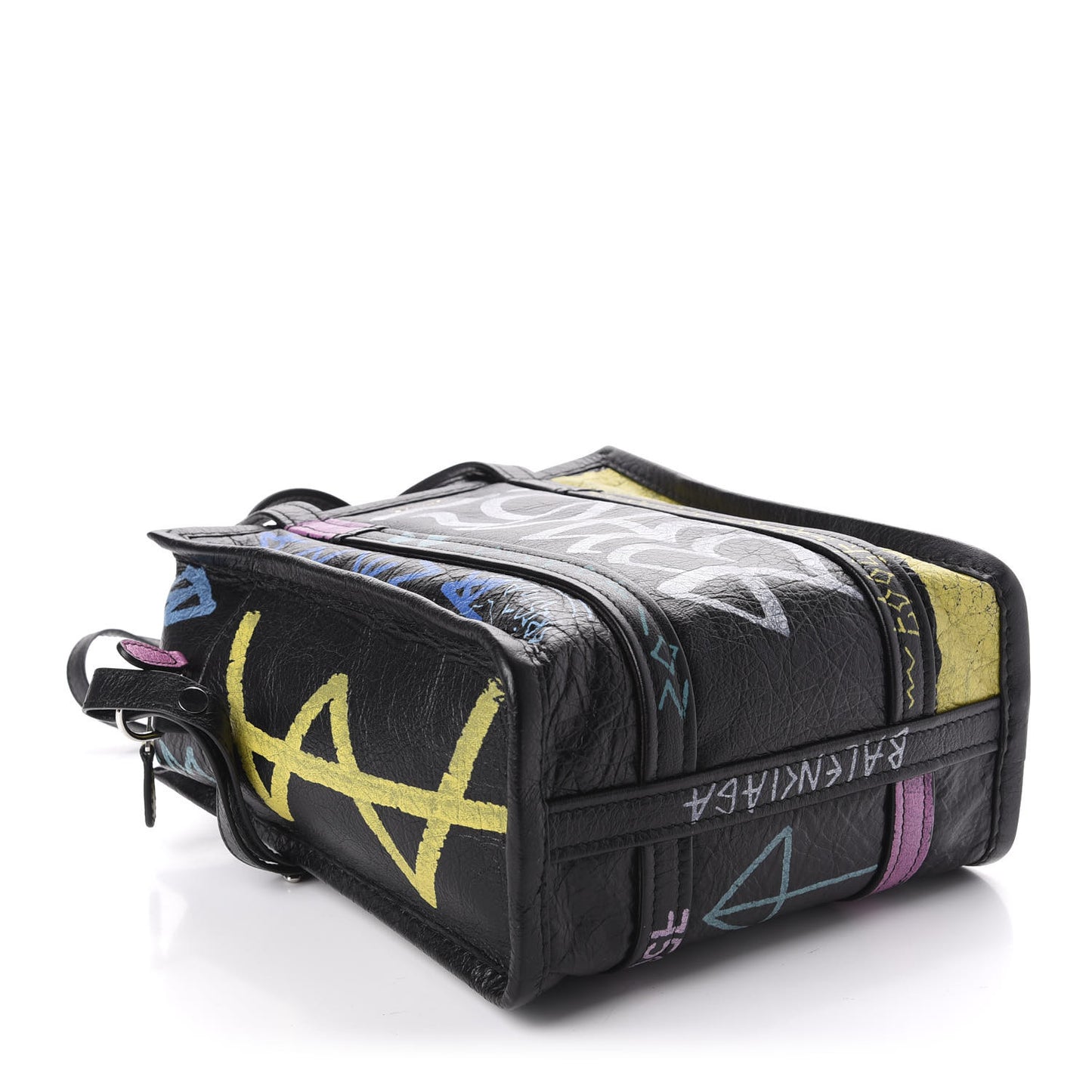 Agneau Arena Graffiti All Over XS Bazar Shopper Tote Black Multicolor