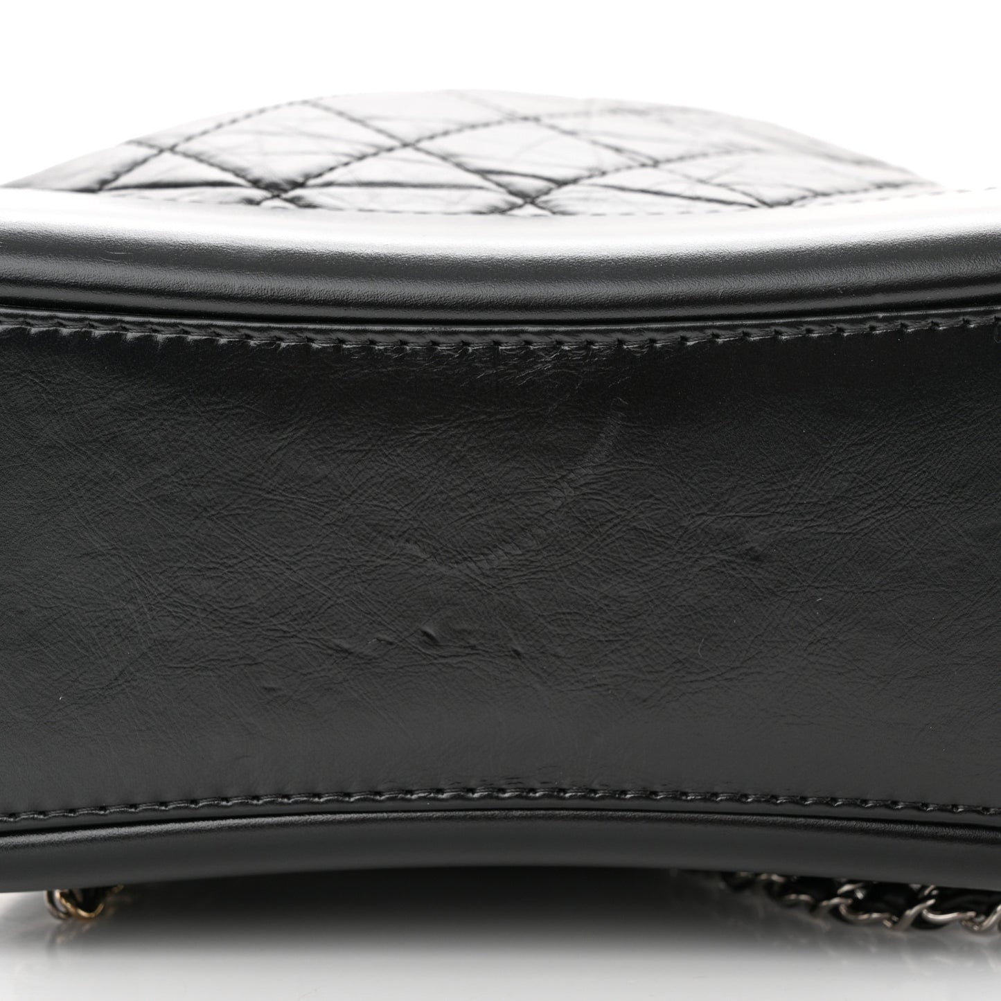 Aged Calfskin Quilted Small Gabrielle Backpack Black