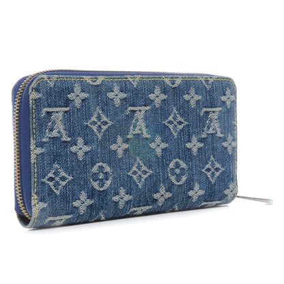Louis Vuitton Denim Zippy Wallet Blue 3 of 7