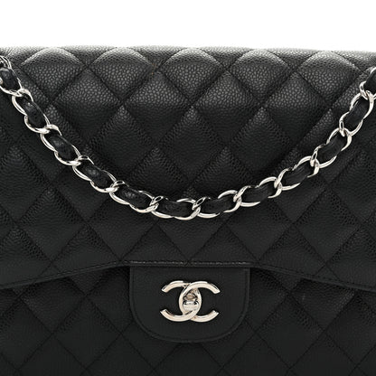 Chanel Caviar Quilted Jumbo Double Flap Black 8 of 14