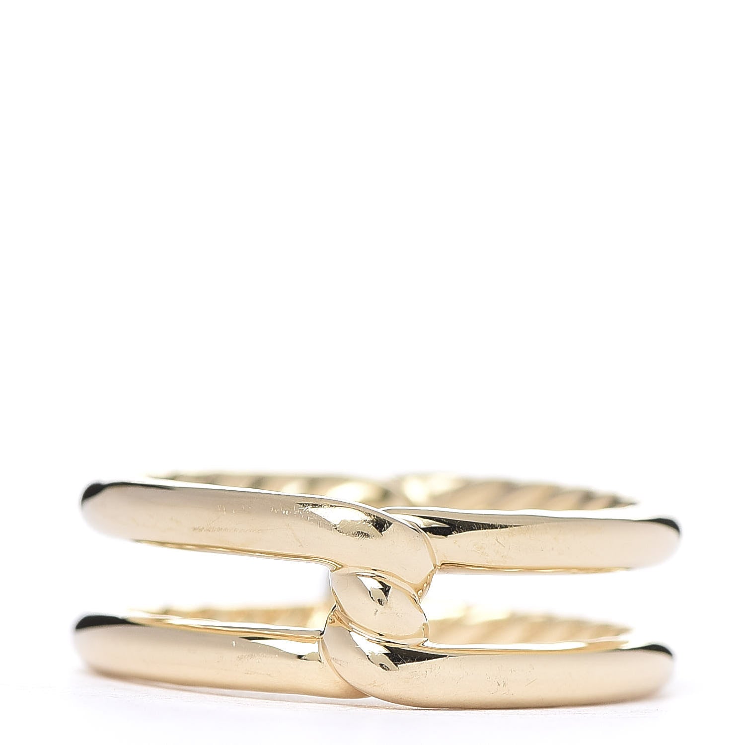 David Yurman 18K Yellow Gold Diamond 6.5mm Continuance Band Ring 52 6 3 of 4