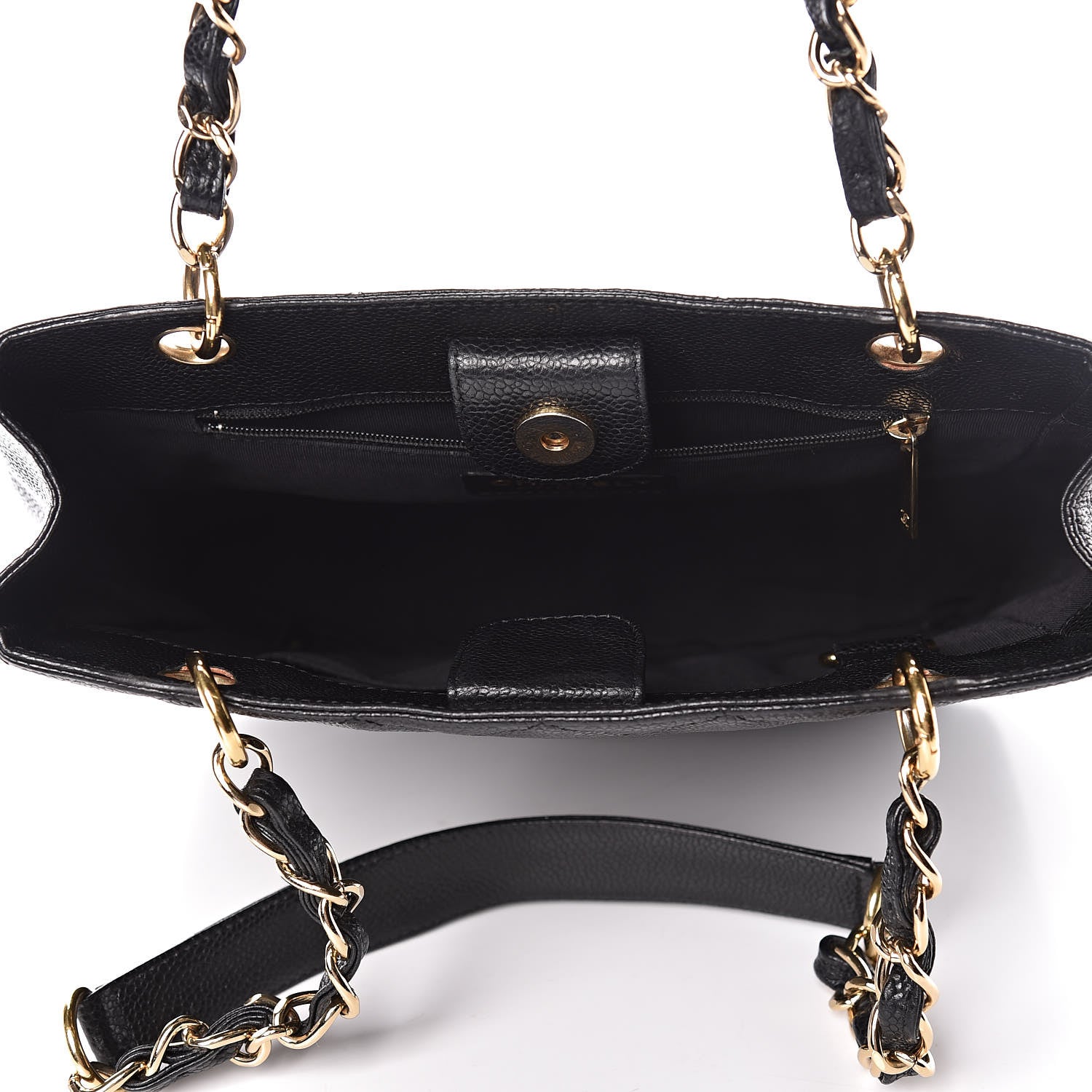 Chanel Caviar Quilted Petit Shopping Tote PST Black 5 of 20