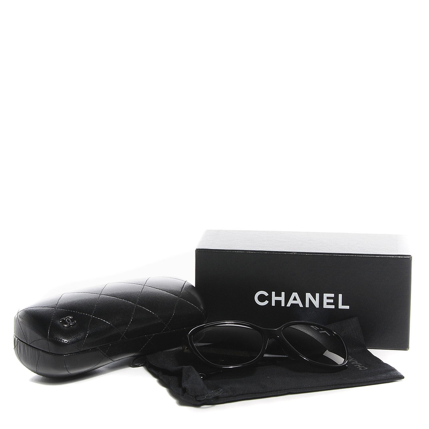 Chanel Crystal Baguette Polarized Cat Eye Sunglasses 5309-B-A 7 of 7