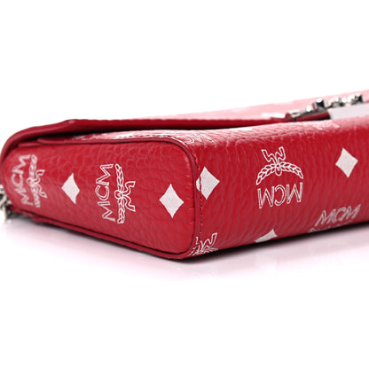 MCM Visetos Patricia Wallet On Chain Red 8 of 13