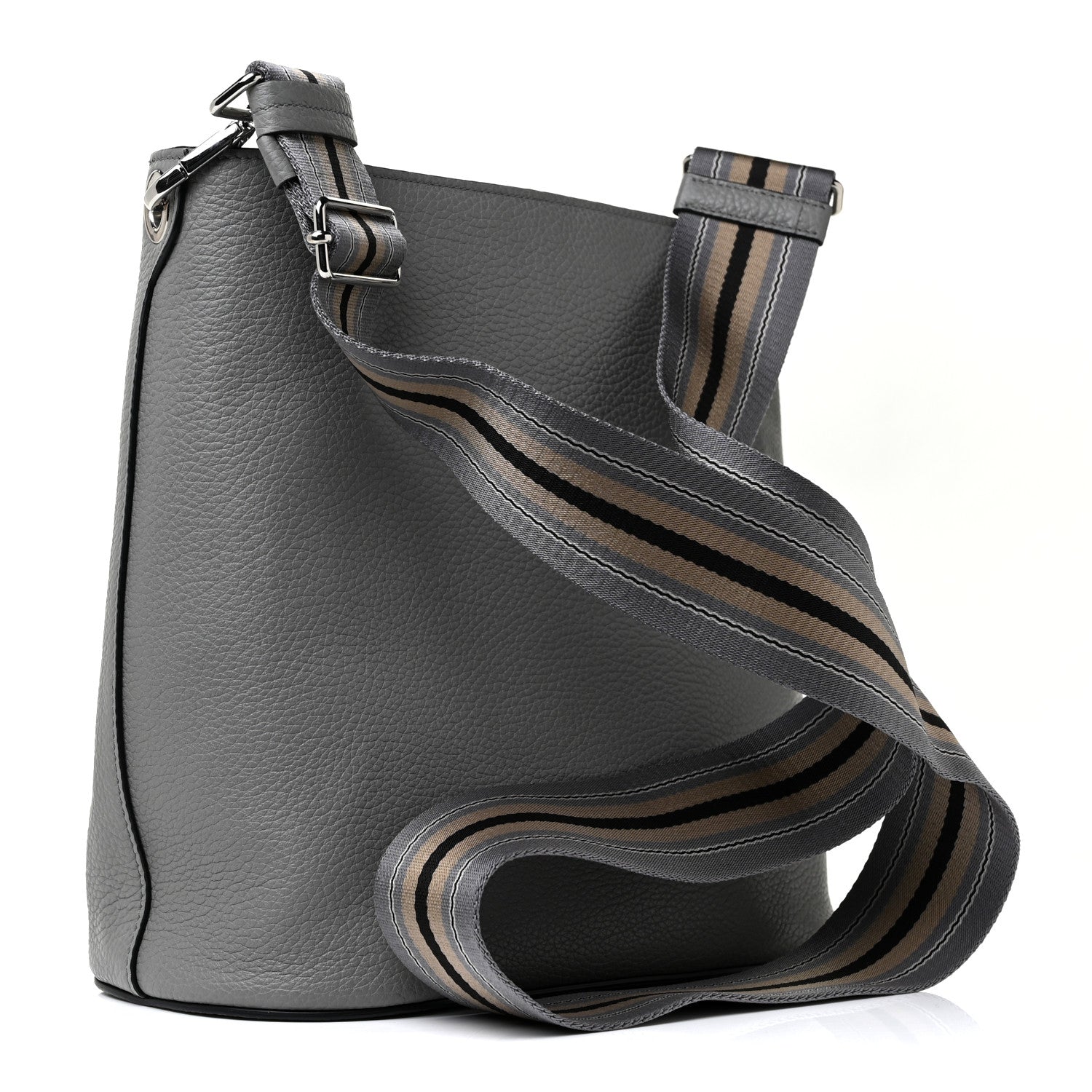 Prada Vitello Phenix Logo Hobo Ardesia 3 of 9