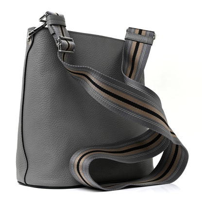 Prada Vitello Phenix Logo Hobo Ardesia 3 of 9
