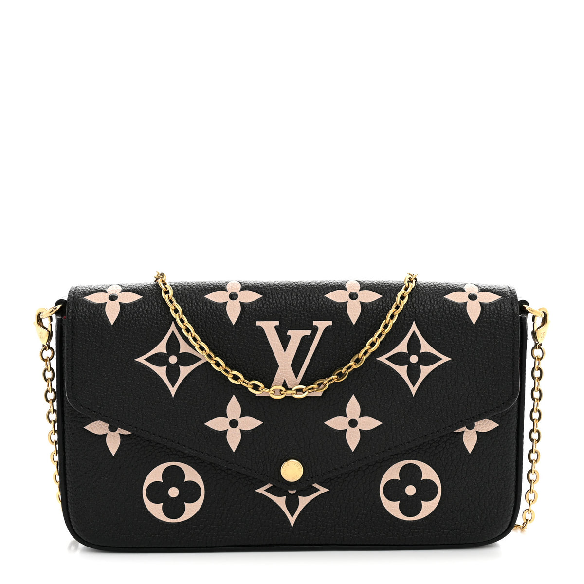Louis Vuitton Empreinte Monogram Giant Felicie Pochette Black Beige 1 of 10