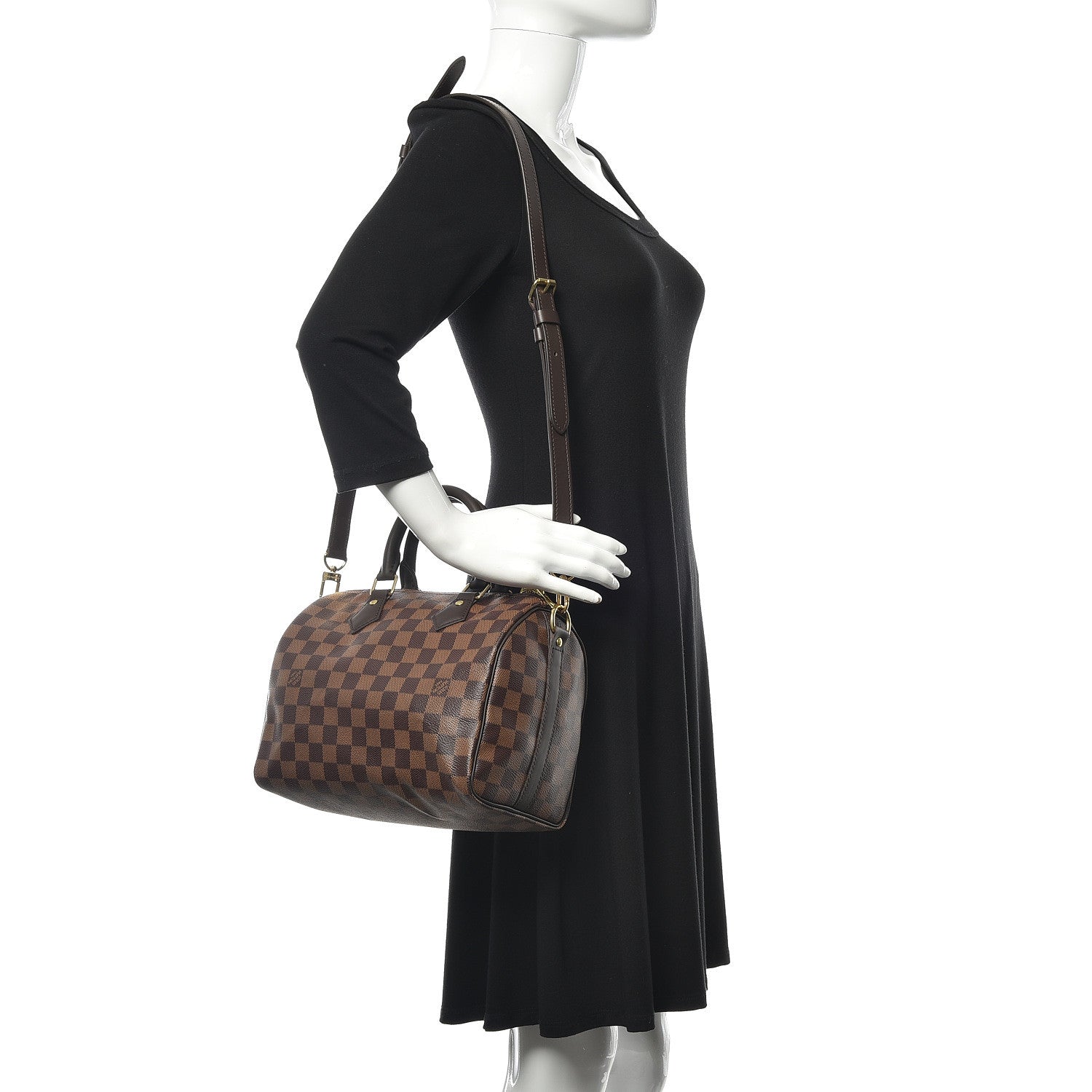 Louis Vuitton Damier Ebene Speedy Bandouliere 25 2 of 11