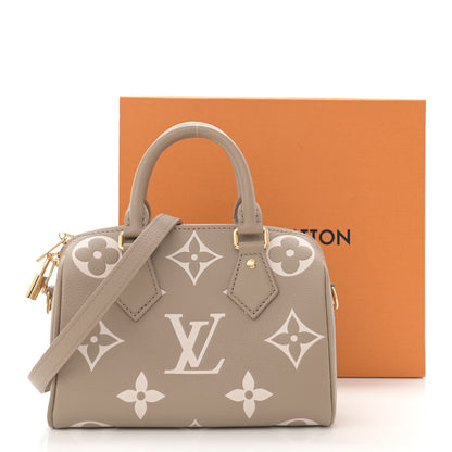 Louis Vuitton Empreinte Monogram Giant Speedy Bandouliere 20 Creme Beige 10 of 10