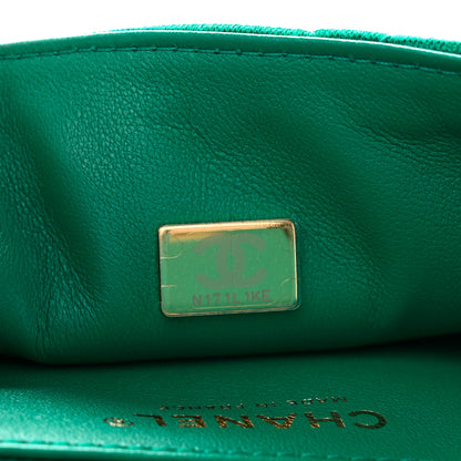 Chanel Wool Jersey Flap Clutch Green 7 of 9