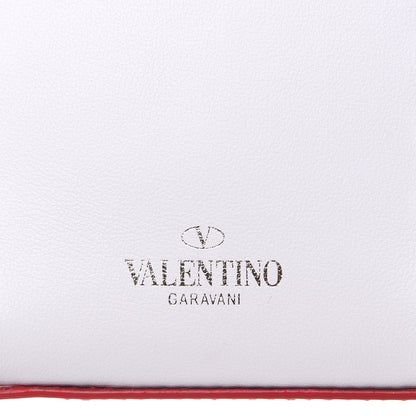 Valentino Garavani Vitello Colorblock Medium Free Rockstud Flip Lock Crossbody Bag Rosso Valentino Optic White 9 of 9