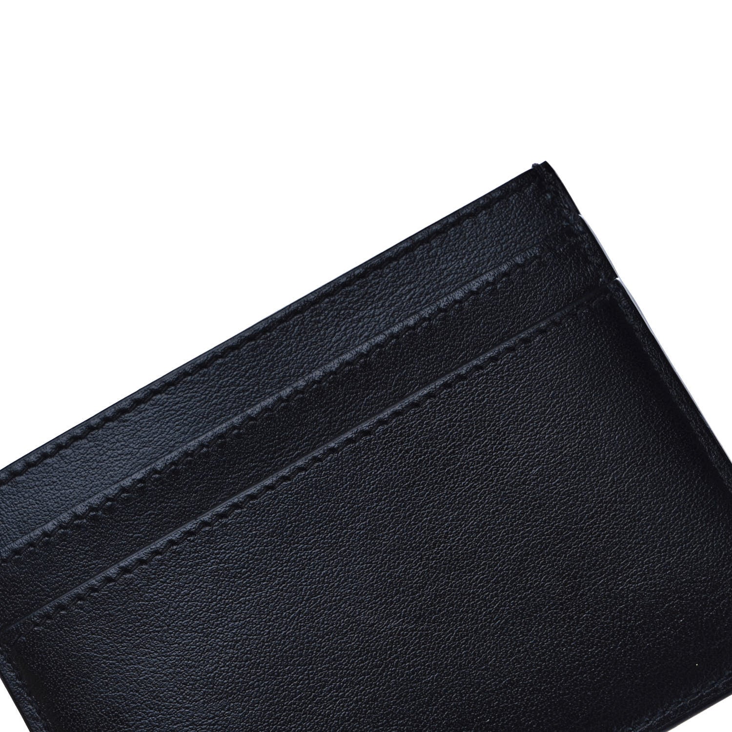 Saint Laurent Calfskin Smoking Forever Patch Credit Card Case Black 9 of 9