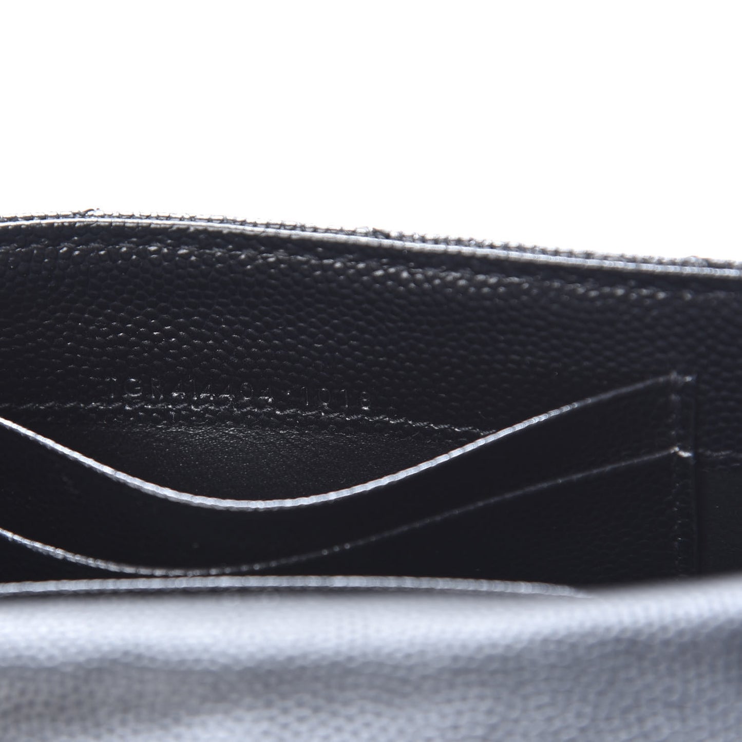 Grain De Poudre Matelasse Chevron Small Monogram Envelope Wallet Black