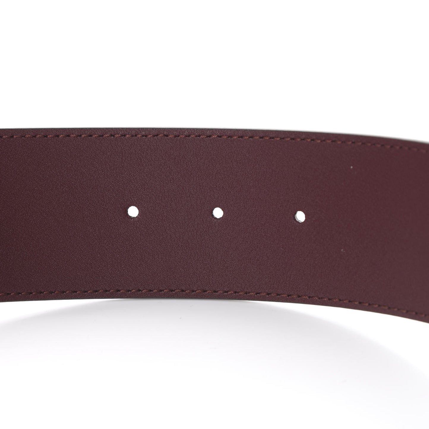 Calfskin Lizard Double G 50mm Belt 80 32 Vintage Bordeaux