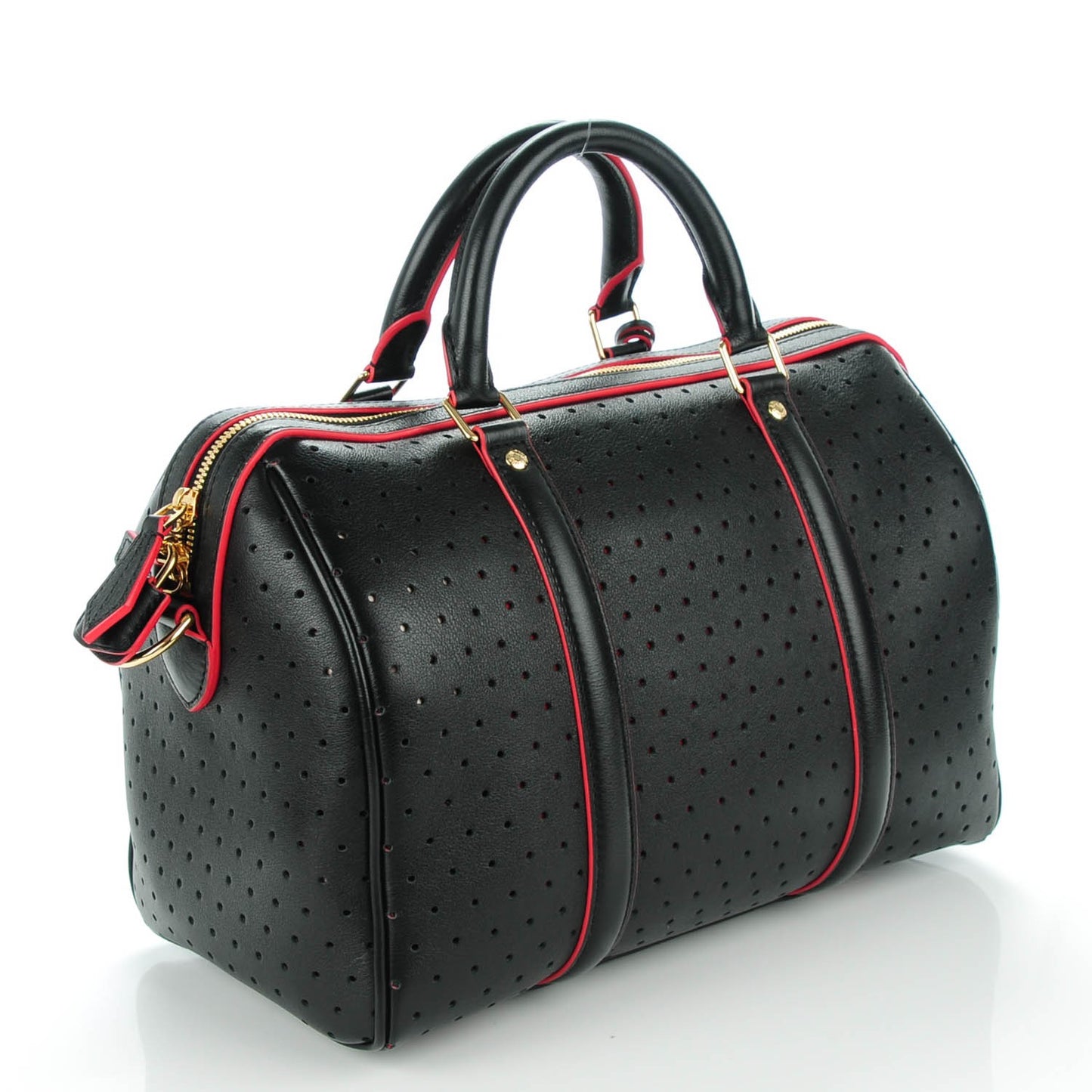 Veau Soie Calfskin Perforated SC Bag PM Black