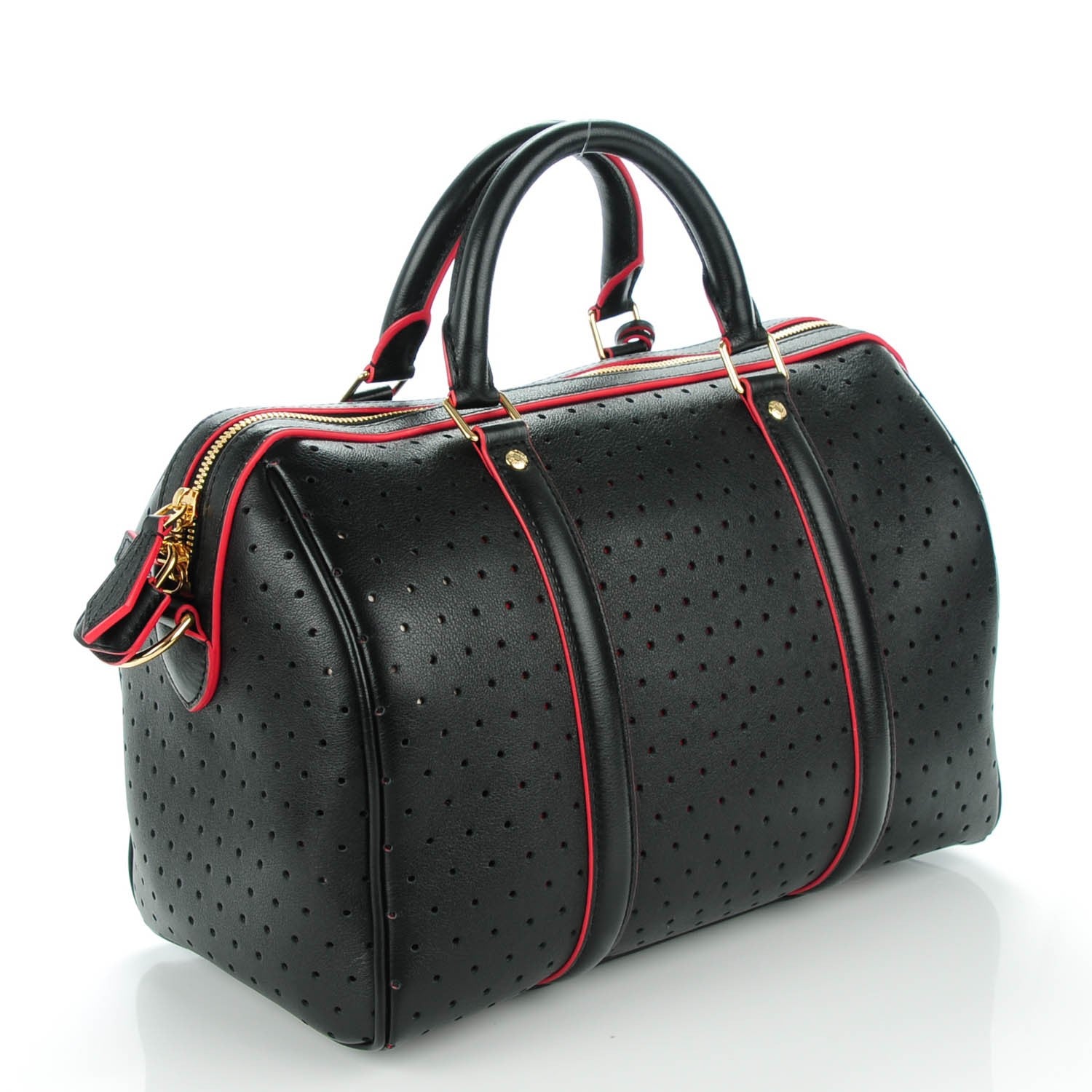 Louis Vuitton Veau Soie Calfskin Perforated SC Bag PM Black 3 of 7