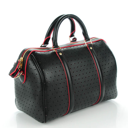 Louis Vuitton Veau Soie Calfskin Perforated SC Bag PM Black 3 of 7