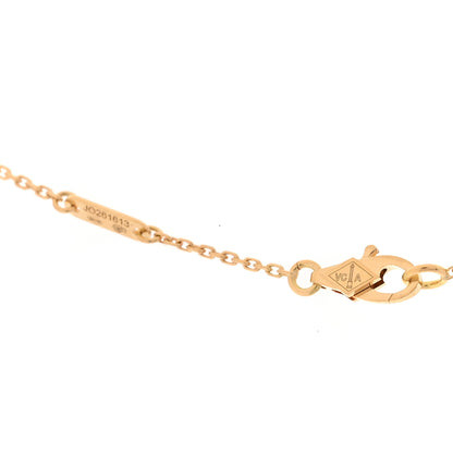 Van Cleef & Arpels 18K Yellow Gold Mother of Pearl Sweet Alhambra Pendant Necklace 4 of 6