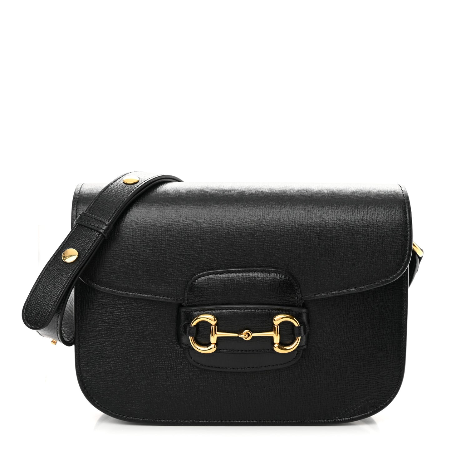 Azalea Calfskin Horsebit 1955 Shoulder Bag Black