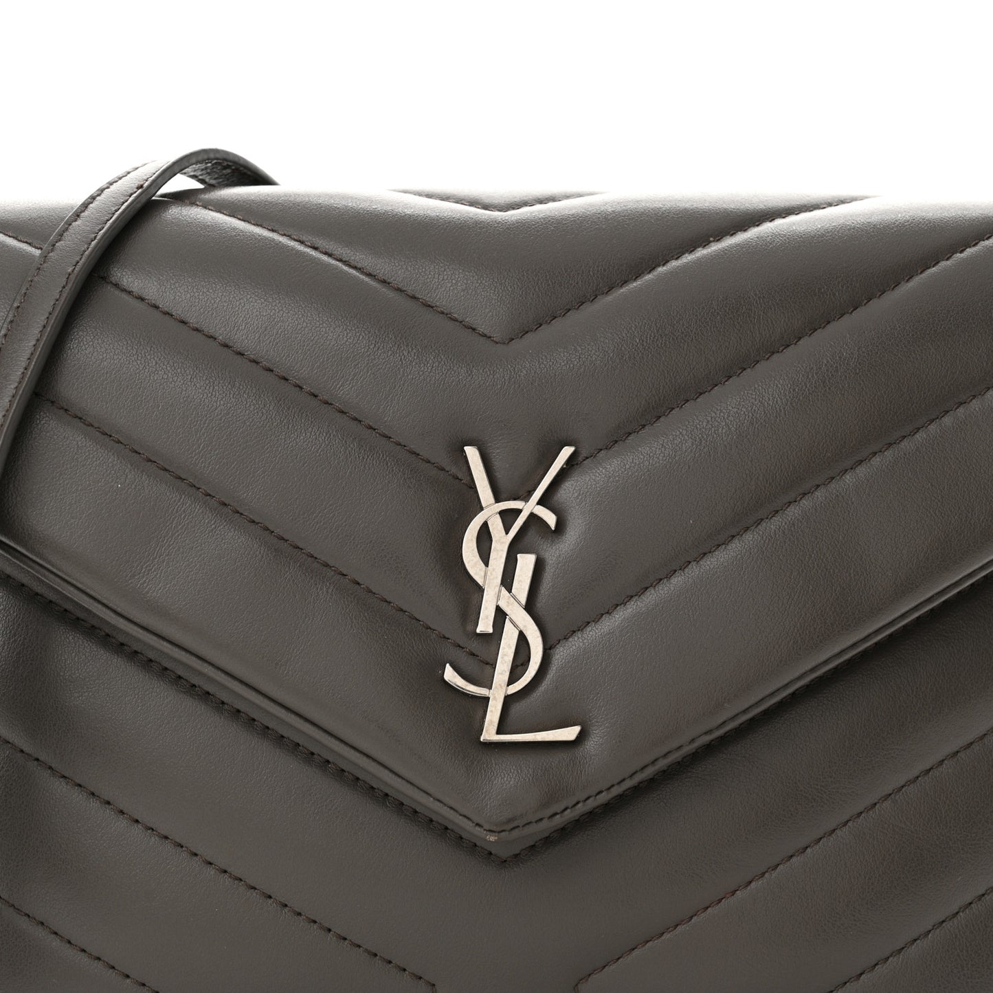 Calfskin Y Quilted Monogram Loulou Flap Bag Earth