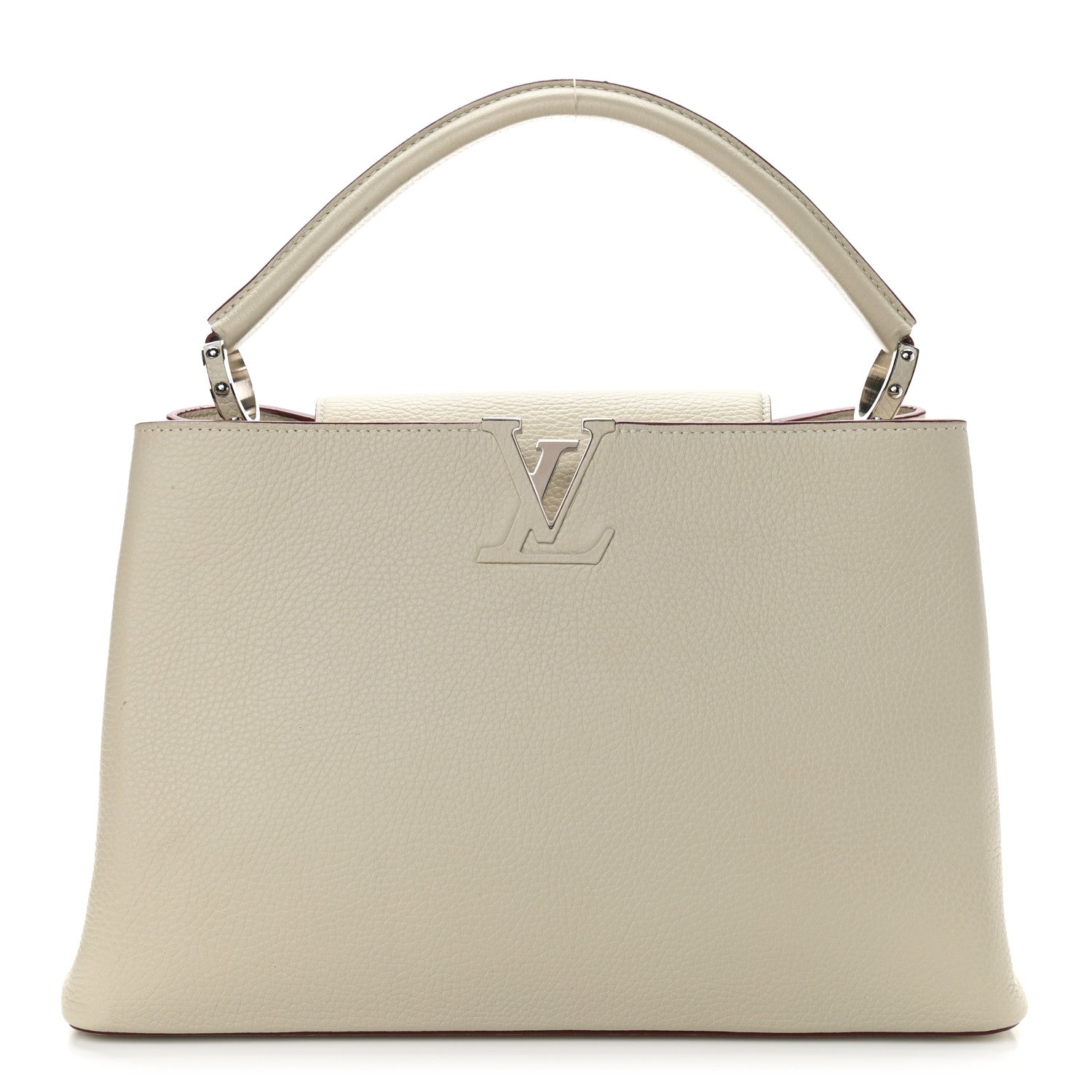 Louis Vuitton Taurillon Capucines MM Blanc Casse 1 of 13