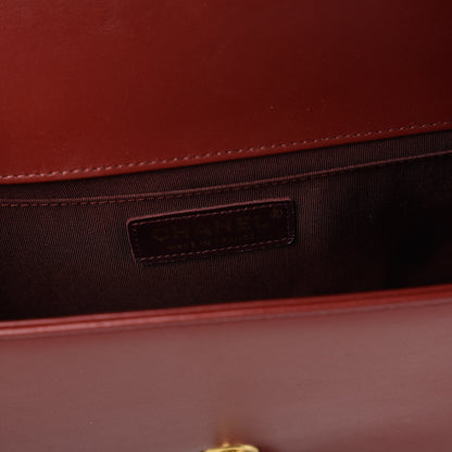 Chanel Lambskin Quilted Medium Boy Flap Burgundy 8 of 11
