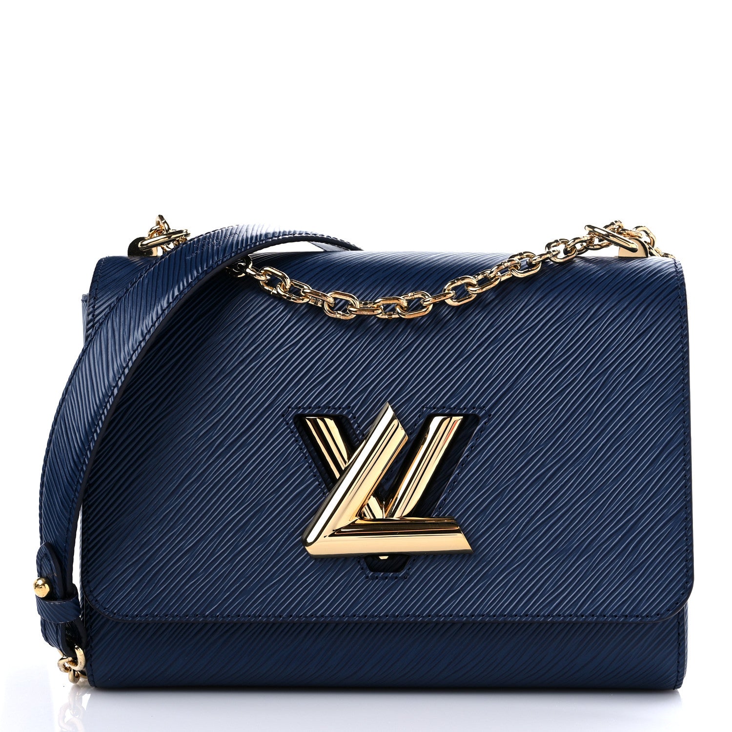 Louis Vuitton Epi Twist Shoulder Bag MM Indigo 2 of 8