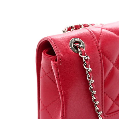 Chanel Iridescent Sheepskin Quilted Small Vintage Mademoiselle Flap Dark Pink 10 of 12