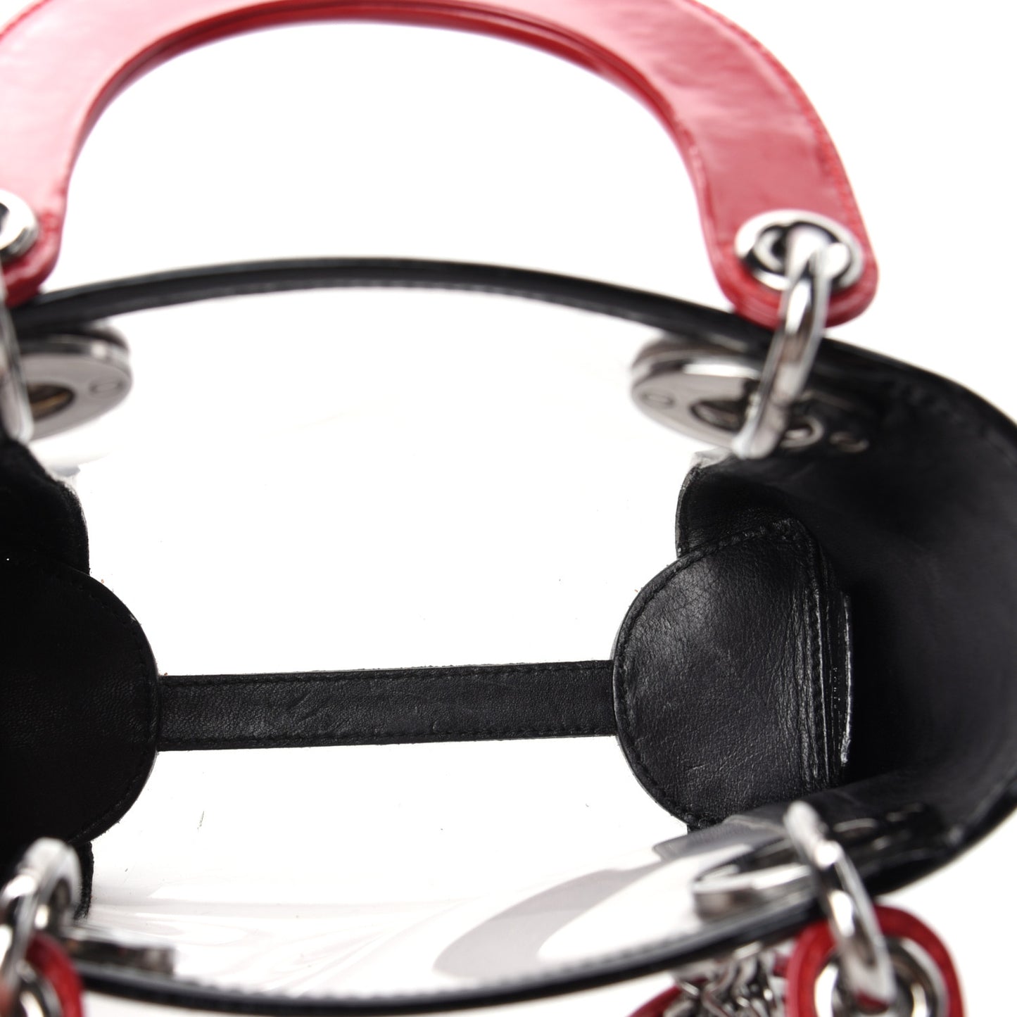 Patent PVC Mini Lady Dior Black Red