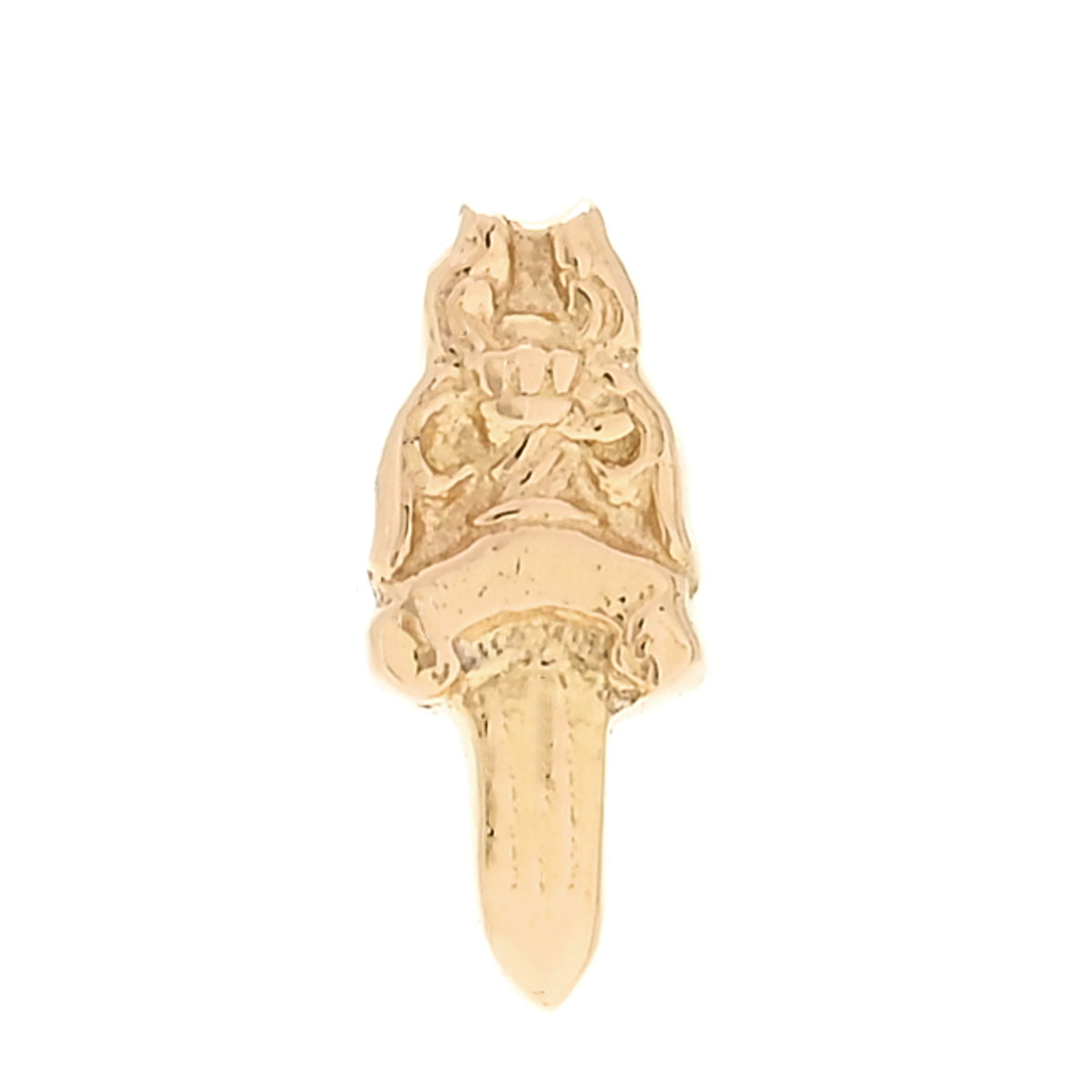 Chrome Hearts 22K Yellow Gold Dagger Single Earring 1 of 4