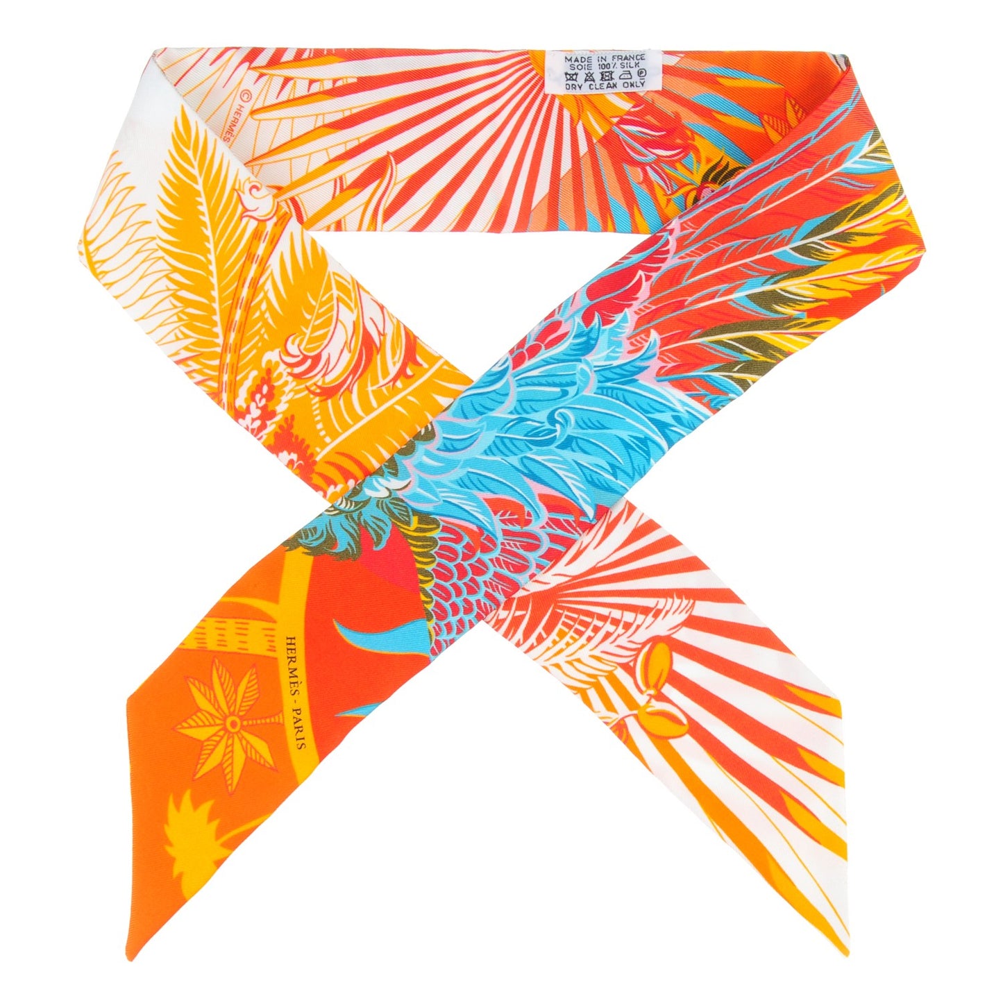Silk Mythiques Phoenix Coloriages Twilly Blanc Orange Bleu