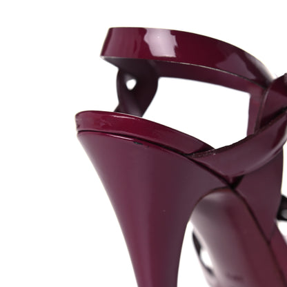 Saint Laurent Patent Tribute 105 Platform Sandals 36.5 Purple 10 of 11