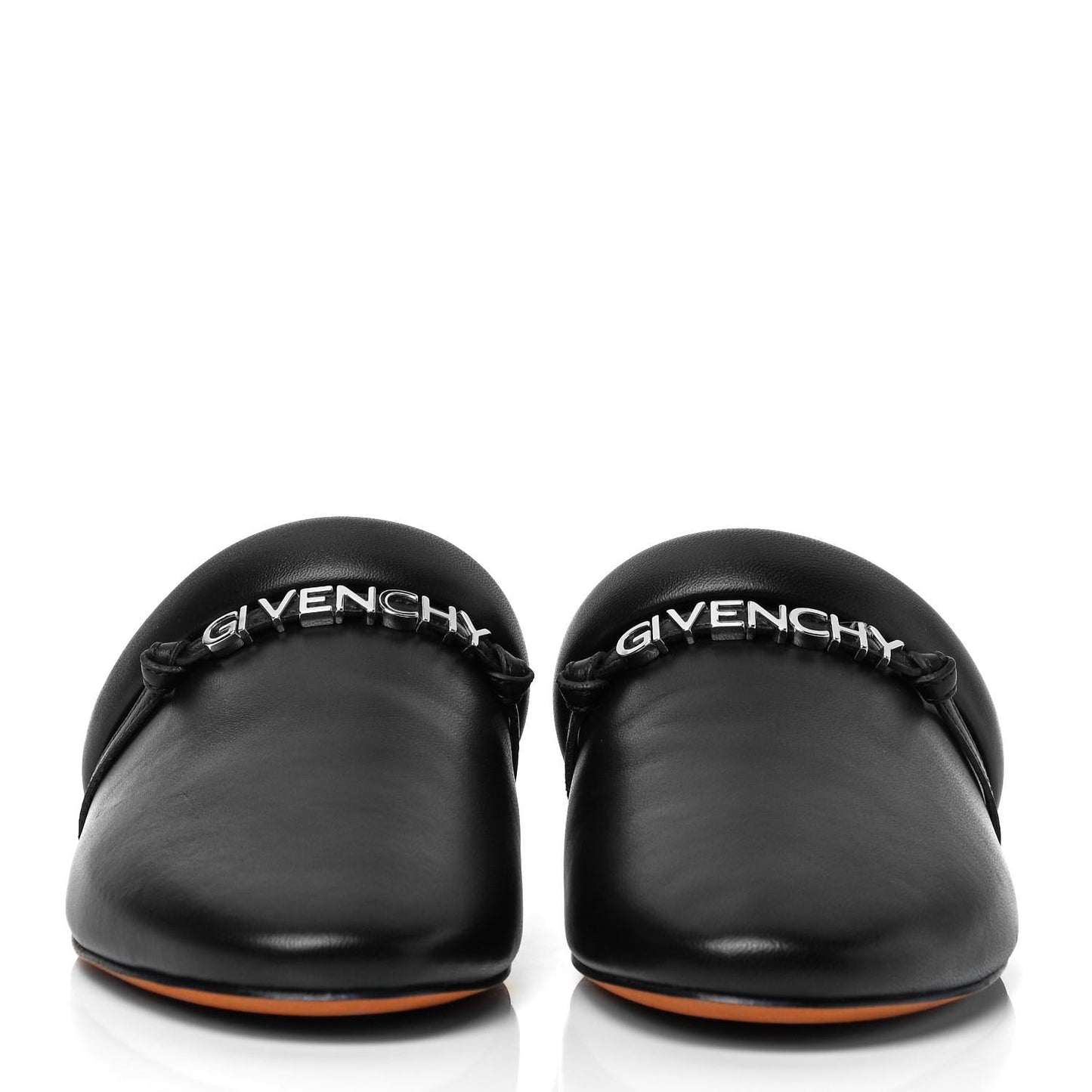 Lambskin Elba Logo Mule Slippers 38 Black
