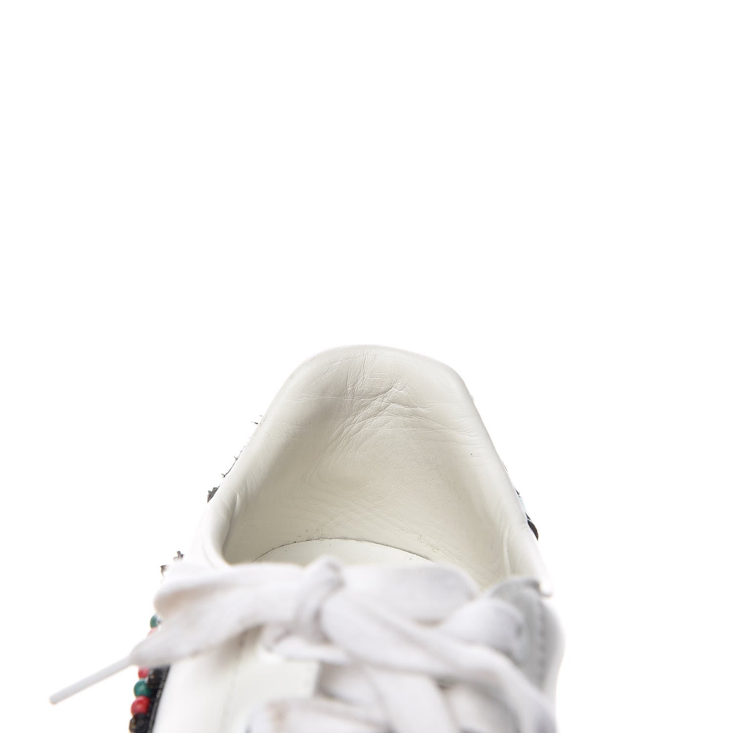 Gucci Calfskin Web Studded Arrow Ace Sneakers 36.5 White 11 of 15