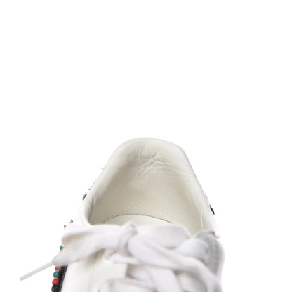 Gucci Calfskin Web Studded Arrow Ace Sneakers 36.5 White 11 of 15